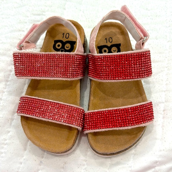 Hoo Girls rhinestone cork sandals. Size 10. NWOT - Picture 1 of 4
